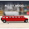 1/32 zliatinový Hummer H2 predĺžená limuzína kovový odliatok model auta zvuk a svetlo naťahovacie detské hračkárske vozidlá darček