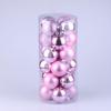 Christmas Ball Set: 24 Colorful Plastic Ornaments (3/4/6/8cm) for Christmas Tree Decorations