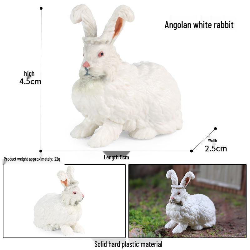 Realistic Animal Models: White Fox, White-tailed Deer, Arctic Fox Children's Gift Toys