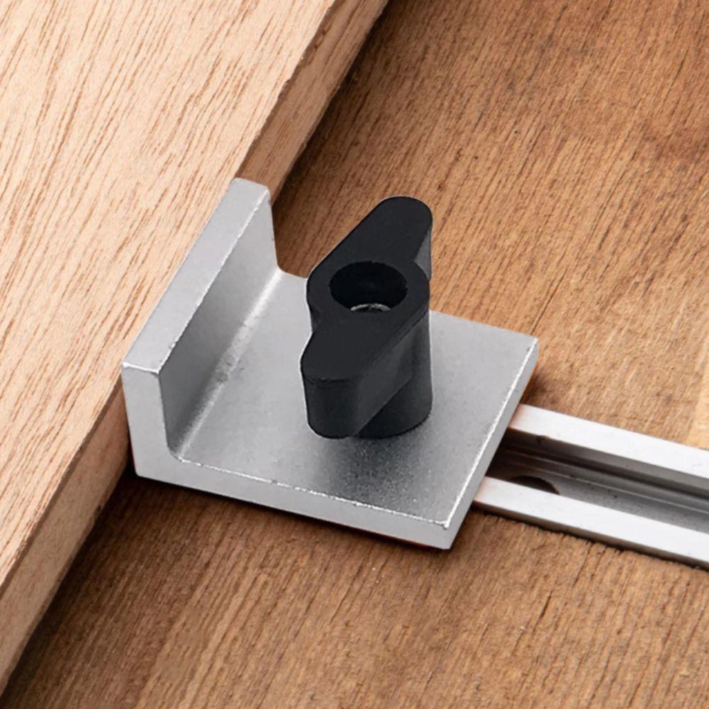 4 Pcs Set T Track Stop Block With Knobs Bi-Directional Stop Short Stop Kit  T-track Table