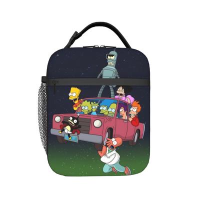Insulated Lunch Boxes Futuramaed Benders Cartoon Comic Merch  Food Box Multifunction Cooler Thermal Bento Box For Picnic