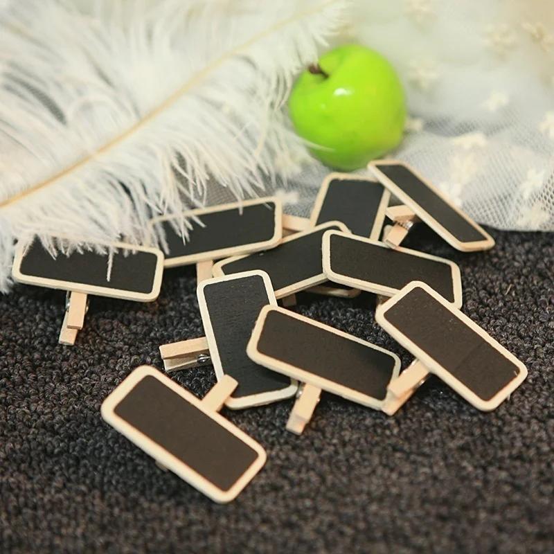 6Pcs Blackboard/Chalkboard for Wedding/Party Lolly Buffets Table Decoration Clips