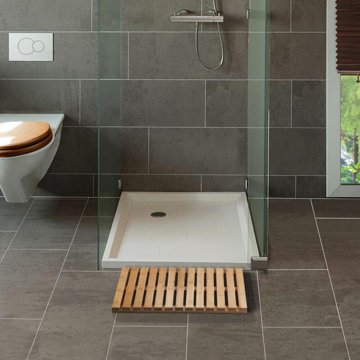 Caillebotis - WENKO - Bois - 40x60 Cm - Marron - Intérieur Et Extérieur