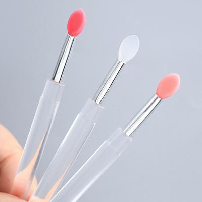 1 Adet Taşınabilir Silikon Dudak Fırçası Kapaklı Yumuşak Çok Fonksiyonlu Dudak Balsamı Aplikatörü Ruj Dudak Parlatıcısı Makyaj Fırçaları