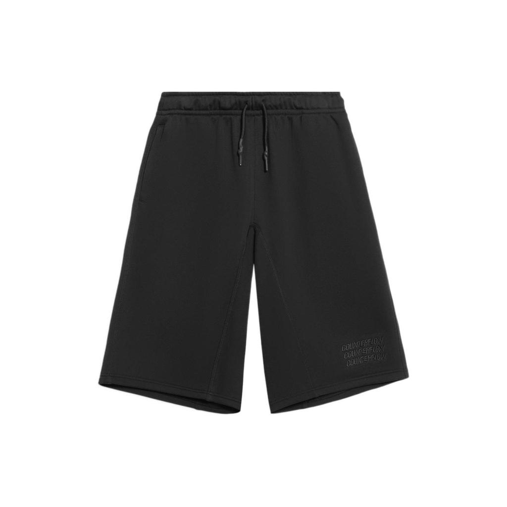Li Ning Sports Lifestyle Series Letter Print Loose Straight Shorts Men Shorts Black AKSS841-1