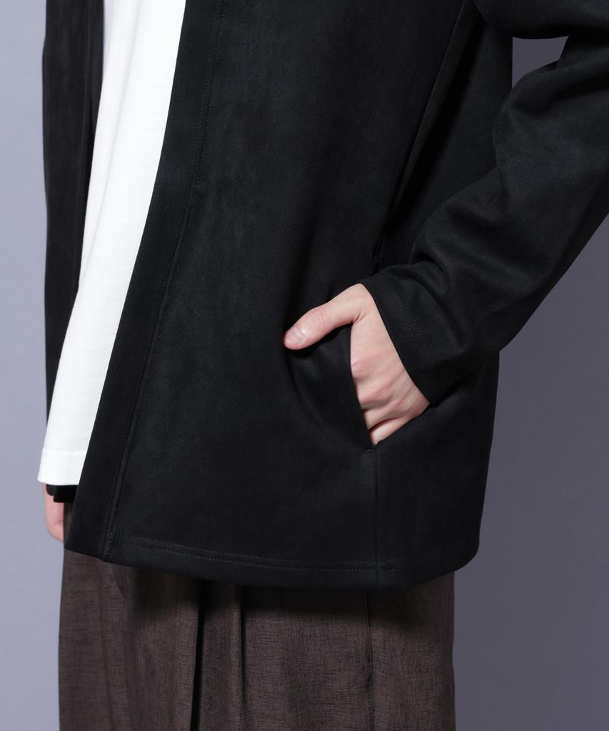 Nano Universe Wildlederimitat Topper Cardigan, Herren, XL, 043, Greige, 672-5223201