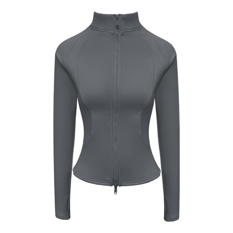 2026 Women's Yoga Jacket: New Style, Plus Velvet, Thick Warm, Long Sleeve, Stand Collar, Sport & Outdoor Fitness Top