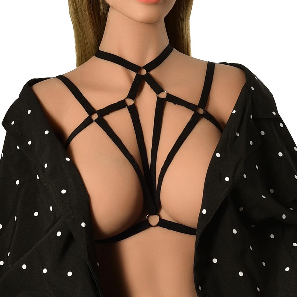 Sexy Bandage Bra Women Fashion Ladies Halter Elastic Cage Erotic Hollow Strappy Bralette Bustier Underwear Camis Crop Tops