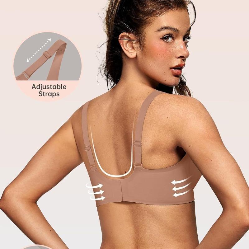 Women's Deep, Bra No Rim Comfort Bra Support No Rim Bra, Shirt Gather Bra