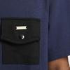 Nike FFF Logo Color Block Pocket Design Round Neck Loose Short Sleeve T-Shirt Men Tops Navy-Blue DN1157-410