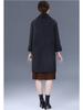 Mom's Stylish Mid-Length Double-Faced Cashmere Wool Coat for Autumn & Winter - High-End, Loose Fit for Middle-Aged Women