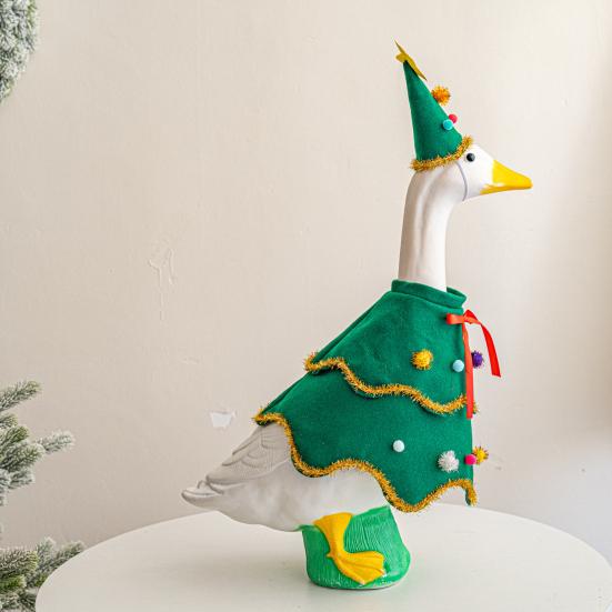 Goose Costume Set Colorful Balls Decor Christmas Outfit Holiday Displays Goose Costume for 23 inch Lawn Goose