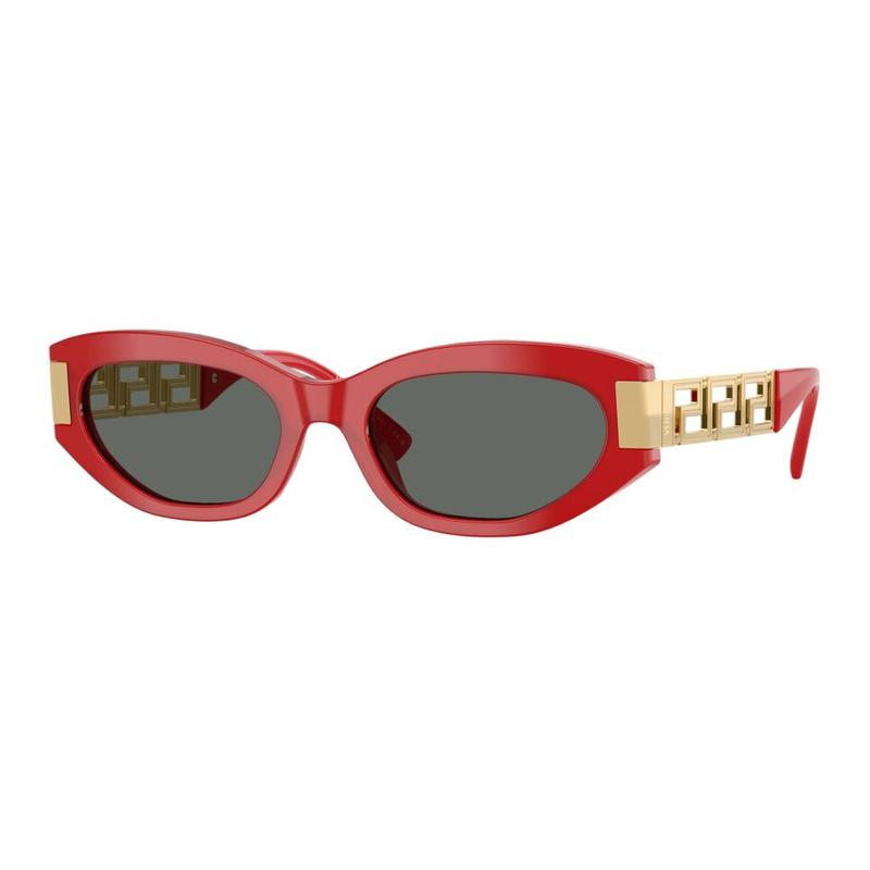 Versace Exquisite Personalized Temple Design Acetate Cat Eye Sunglasses Women's Red 37991433 VE 4501 554287-Red 54/19/145 - H.33