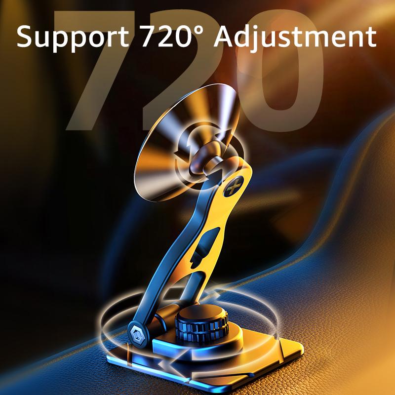Strong Magnetic Car Mobile Phone Stand 720° Foldable Car Phone Holder Support Universal Car Dashboard Display Screen Phone Mount