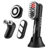 4 In 1 EMS Scalp Massage Comb Red Light Therapy Hair Growth Scalp Brush Liquid Applicator Vibration Face Lifting Beauty Massager