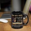 To My Son Mug 330ml Ceramic Classic Dining Mug Family Coffee Mug Father To Son Gift Black Ceramic Cup For Birthday Party
