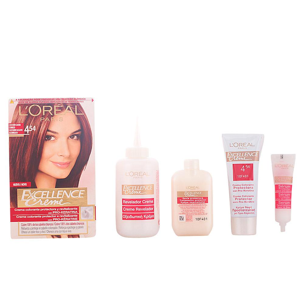 L'Oréal Paris Excellence Cream Coloring - 4,54 Kobber Mahogny Brun - 