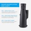10-30x50 High Power Monocular Telescope Adjustable Magnification with Smartphone Holder Tripod FMC Coating BAK4 Prism Waterproof and Anti-fogging