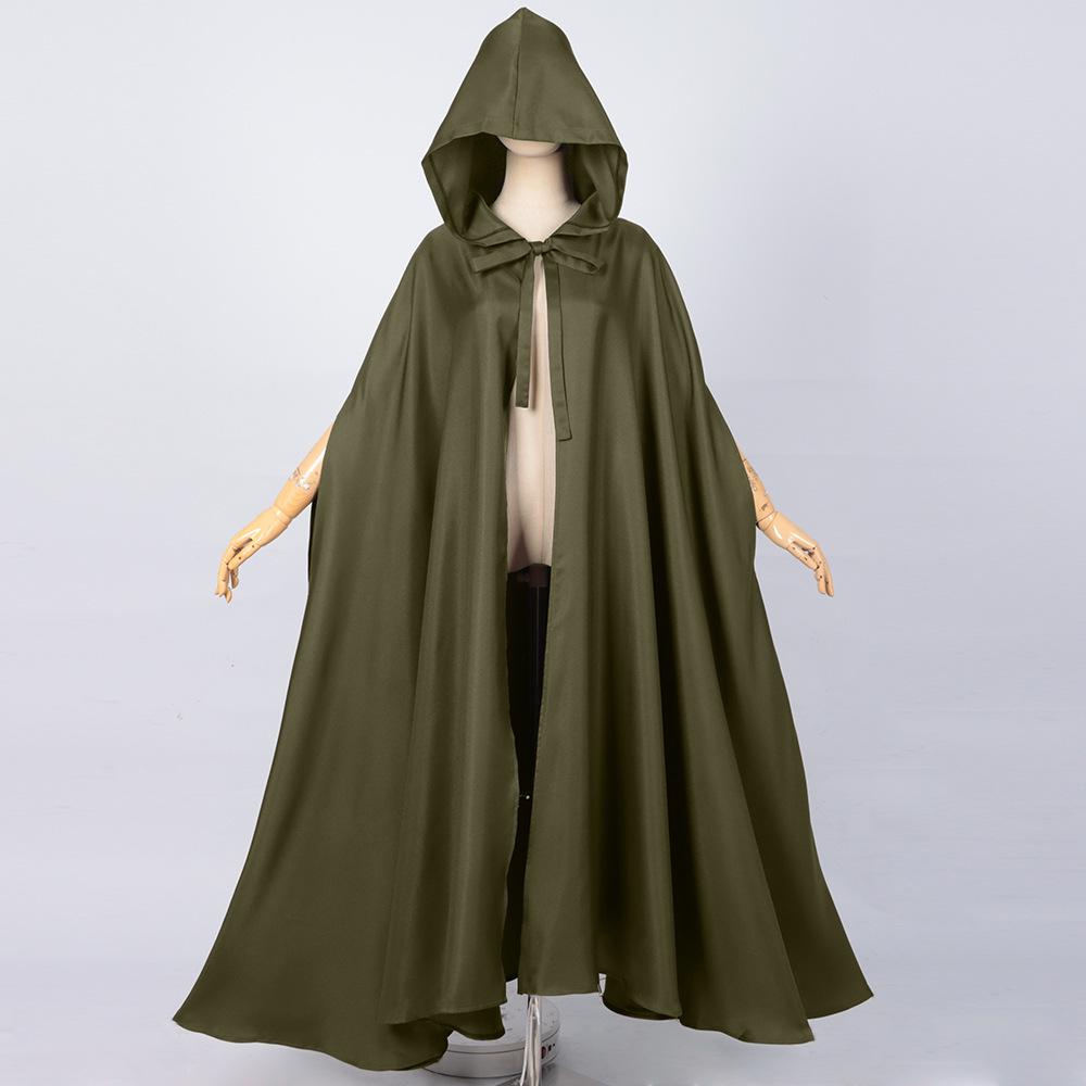 Horký prodej středověký mnišský hábit s kapucí: Čarodějnický halloweenský plášť s kapucí