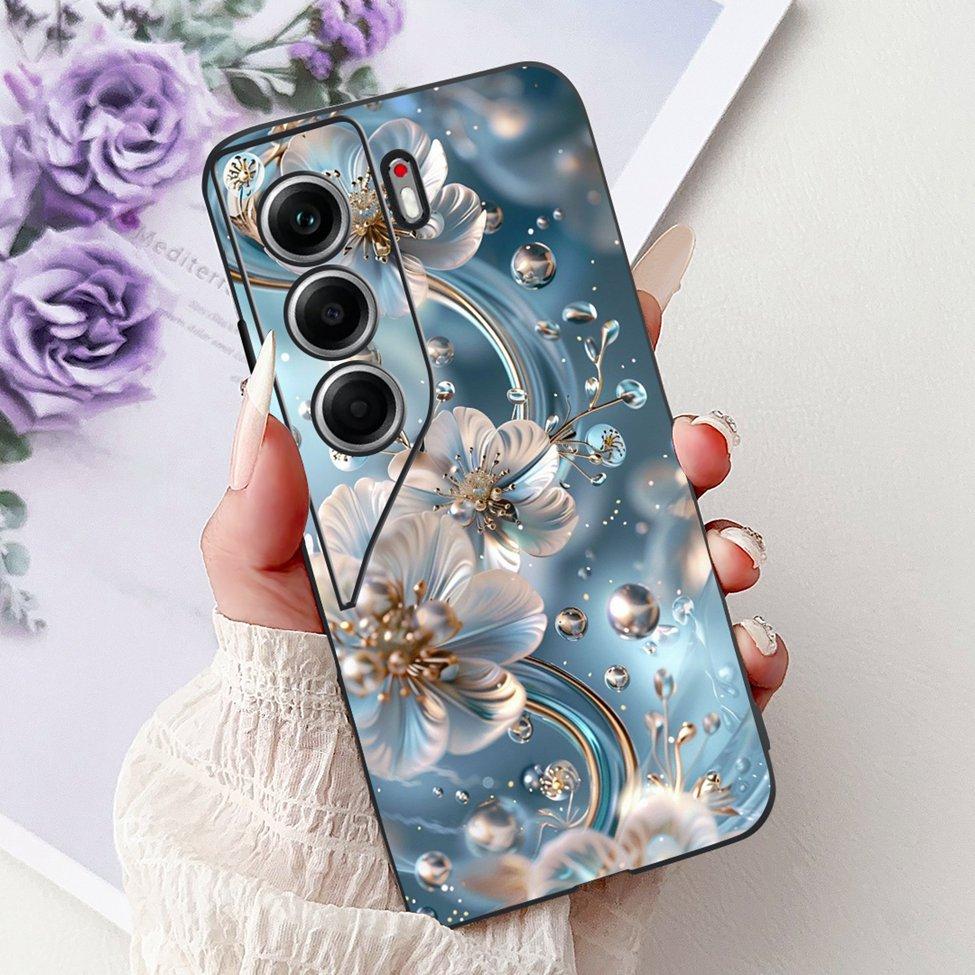 For Tecno Camon 40 Case CM5 Silicone Cute Cat Fashion Flowers Funny Painted Back Cover For Techno Camon 40 Phone Case Bumper