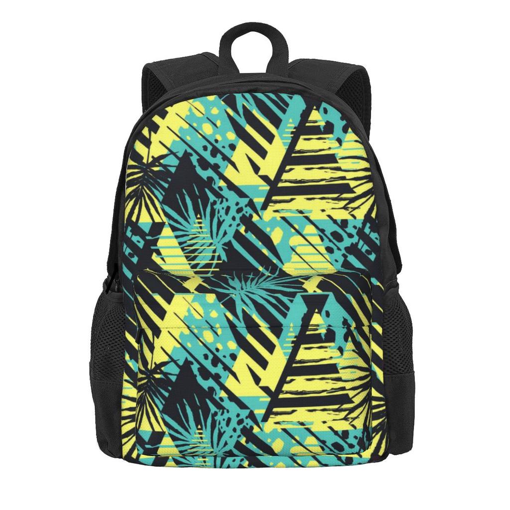 Tropical Palm Leaf Backpack Jungle Print Outdoor Backpacks Youth Fun School Bags High Quality Big Rucksack