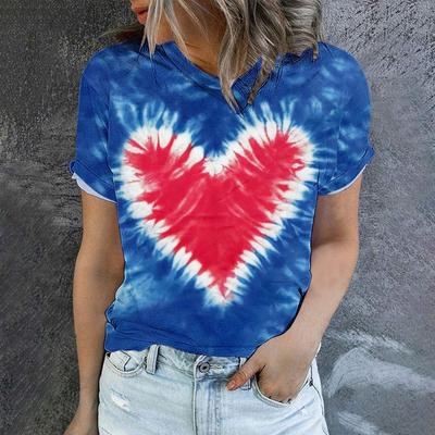 Colorful Love 3d Print T-shirt Women Fashion T-shirts O-neck Short Sleeve Tops Tees Rainbow T Shirt Oversized Clothes Elegant