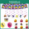 Valued Party Decorations Kit For Splatoon3 Themed Birthday Party With Banner Balloons And Cake Toppers