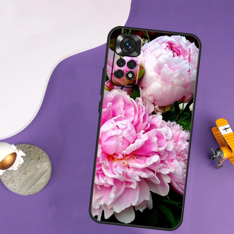 Peonies Beautiful Flower Case For Xiaomi Redmi Note 14 13 Pro 12 9 10 11 Pro 10S 11S 12S Redmi 14C 13C 10C 12C Cover