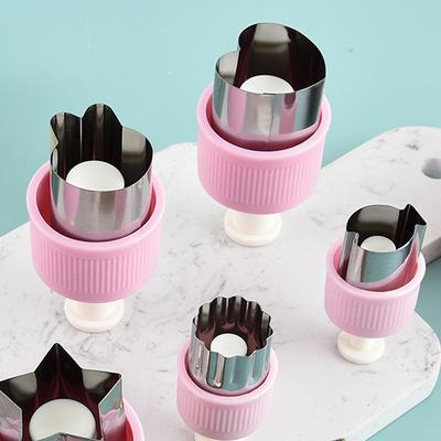 Baking Molds Fun Functional Vegetable Cutter Shapes Stainless Steel Press-Type Mini Cookie Cutter For Kids