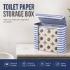 Foldable Toilet Paper Holder With Lid Large Capacity Space-Saving Bathroom Organizer Clear Window Toilet Paper Storage Box