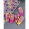 1pcs Colorful Flower 5D Embossed Nail Stickers French Floral Nail Art Design Summer Decals DIY Adhesive Slider Summer Manicure Decor Nail Supplies