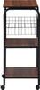 Fuji Boeki Stovetop Kitchen Rack Width x 41 x Height Black Brown Sliding Shelf Storage Range Wagon with Casters 15423 51.5 89.5cm