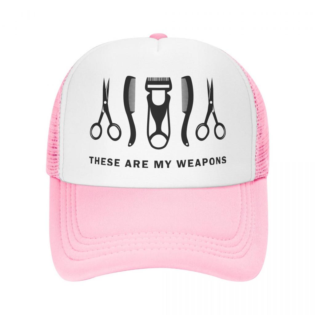 Cool Barbershop Weapon Trucker Hat Women Unisex Custom Adjustable Adult Hairdresser Barber Baseball Cap Spring Snapback Caps