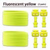 2 Pair round Elastic Shoelaces for Kids & Adults No-Tie Lock Shoelace Sneakers Quick-Lock Shoe Laces Accessory Pack
