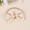 European American Style Pink Red Lace Hair Bow Headbands Fashionable Flower Bowknot Hairbands for Baby Girls Made of Polyester