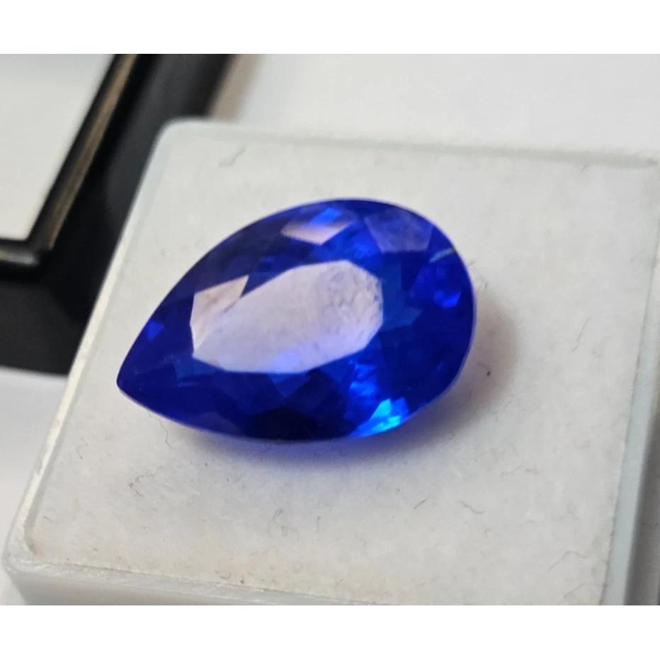 Stunning Sapphire Blue Natural Pear Cut 8-9 Ct Certified Loose Gemstone