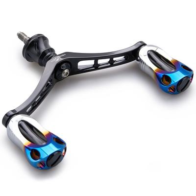 HEIGHTEN 92mm Reel Handle with 22mm Knob for Shimano Daiwa Universal Spinning Reel Aurora Series (Black) (575)