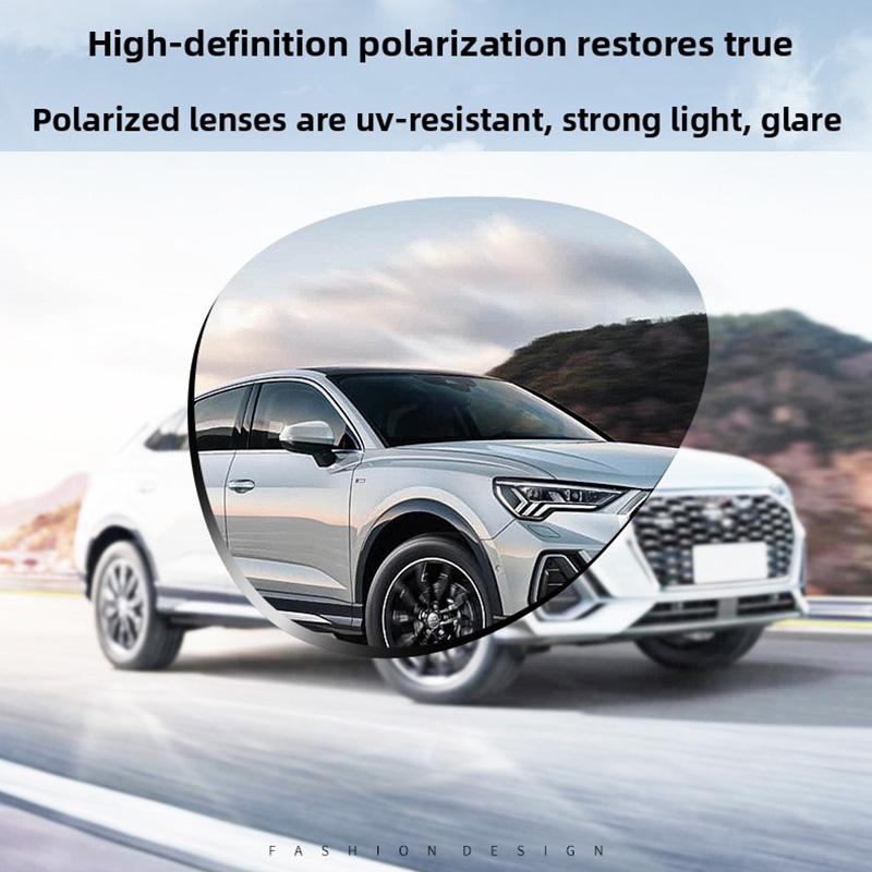 Polarized Sunglasses Men's Sunglasses, Driving Glasses Men's High-End Glasses UV Protection Metal Double-Beam Frame