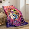 Colorful cartoon monsters performing as a lively rock band on stage. for all seasons blanket lunch break throw gift