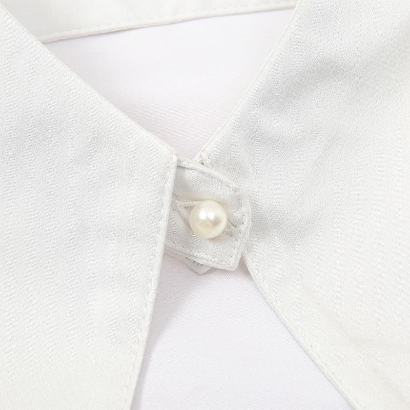 Detachable False Collar Girls Blouse Accessory for T-shirt Sweater Sweatshirt for Lady Girl Solid Color Collar