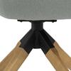 Aura SWIVEL CHAIR light gray AUTO RETURN wooden legs