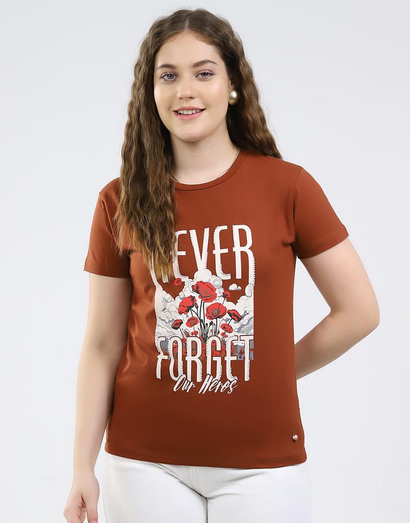 MONTE CARLO Damen Rundhals-Oberteil mit halbem Ärmel