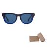 Burberry Logo Temple Design Acetate Irregular Sunglasses Unisex Couple Blue