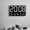 Large Digital LED Wall Desk Clock Calendar with Alarms,Temperature Thermometer for Bedroom Room Table