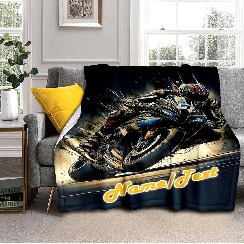 1PC Custom Name Spirit: Style Flannel Blanket Versatile,all-season Throw Suitable for the Living Room,bedroom,camping,travel,and Gift