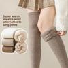 Knee-high Socks for Women, Thickened and Fleece Warm Cashmere Socks, Breathable and Sweat-absorbent High-top Thigh Loop Socks