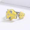 Cute Animal Shape Enamel Leopard Ring Niche Personality Adjustable Ring