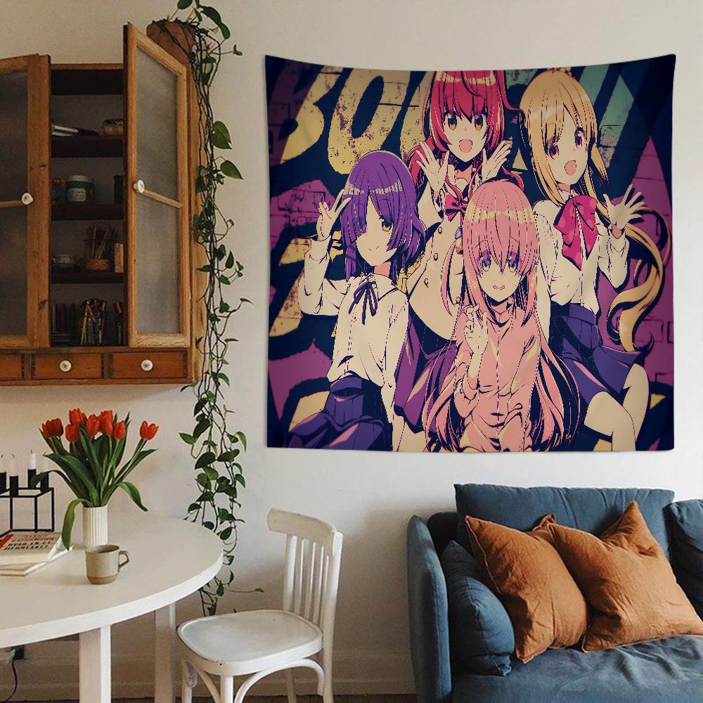 BOCCHI THE ROCK Anime Tapestry Art Printing Japanese Wall Tapestry Anime Wall Hanging Home Decor