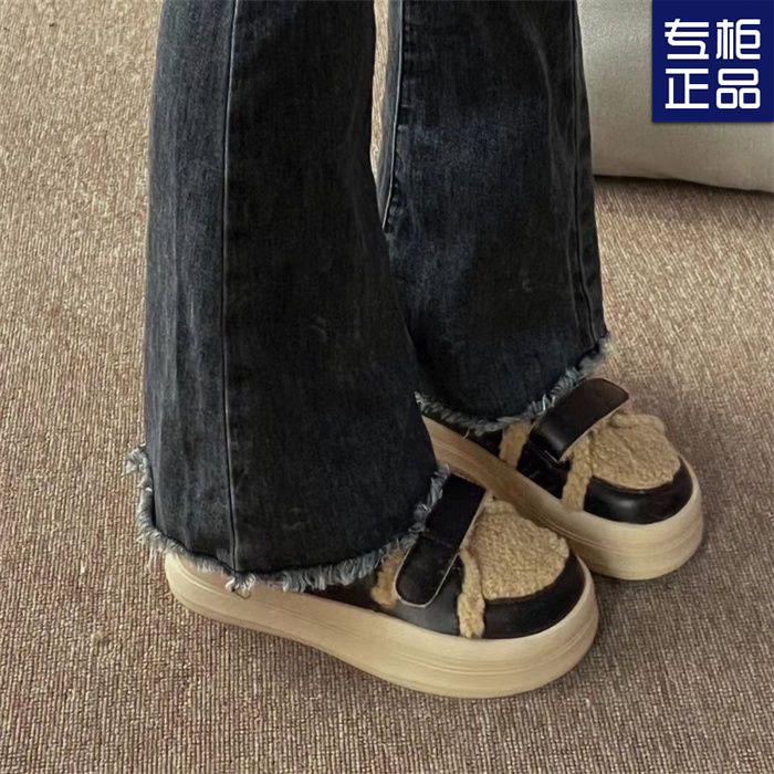 Mao Mao Shoes Women's New Women's Winter Velcro Thick-soled Plush Warm Cotton Shoes