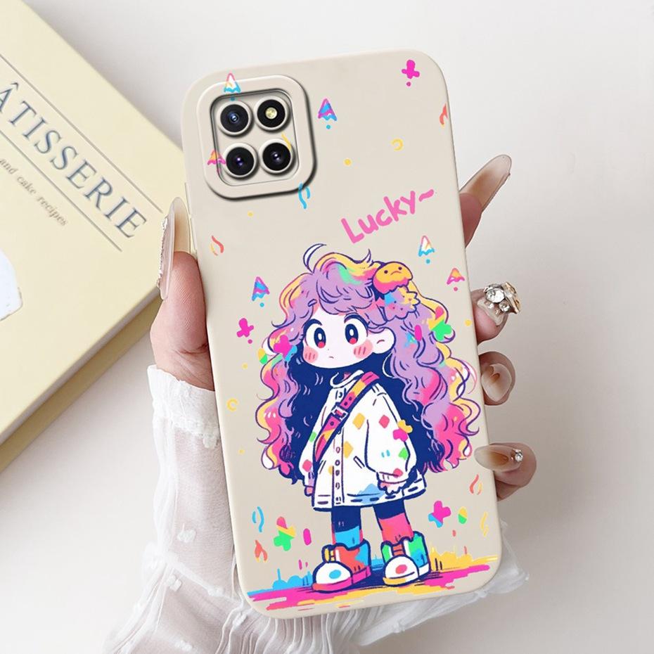 For Samsung Galaxy Note 10 Lite A81 Lens Protective Phone Case On Samsung Note 10lite SM-N770F Lovely Pattern Soft Silicon Cases